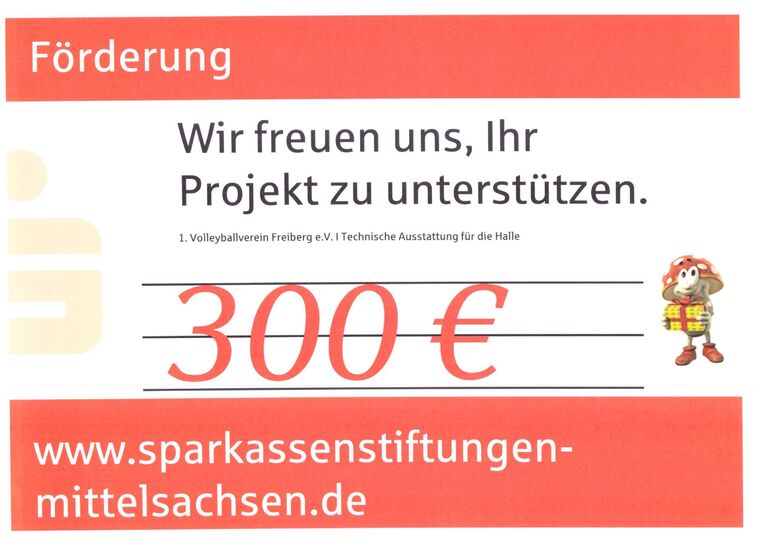 1.VVF erhält Förderung der Sparkasse